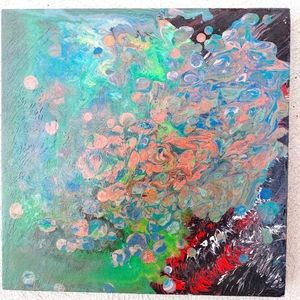 Handmade Wood Plaque Wall Painting